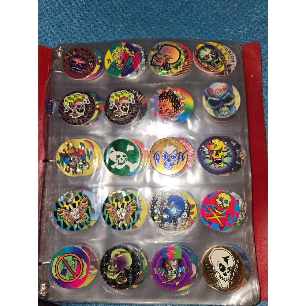 1990s Lot of 20 SKULL Pogs Milk Caps Lot #1